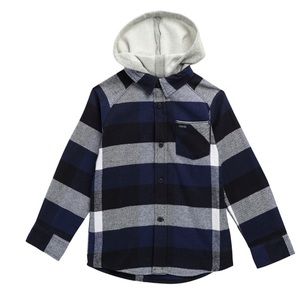 Hurley’s Fleece hooded check print Shacket. Boy’s 7US